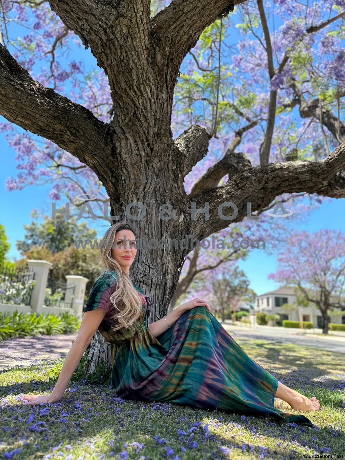 Tie-Dye Maxi Dress In Green