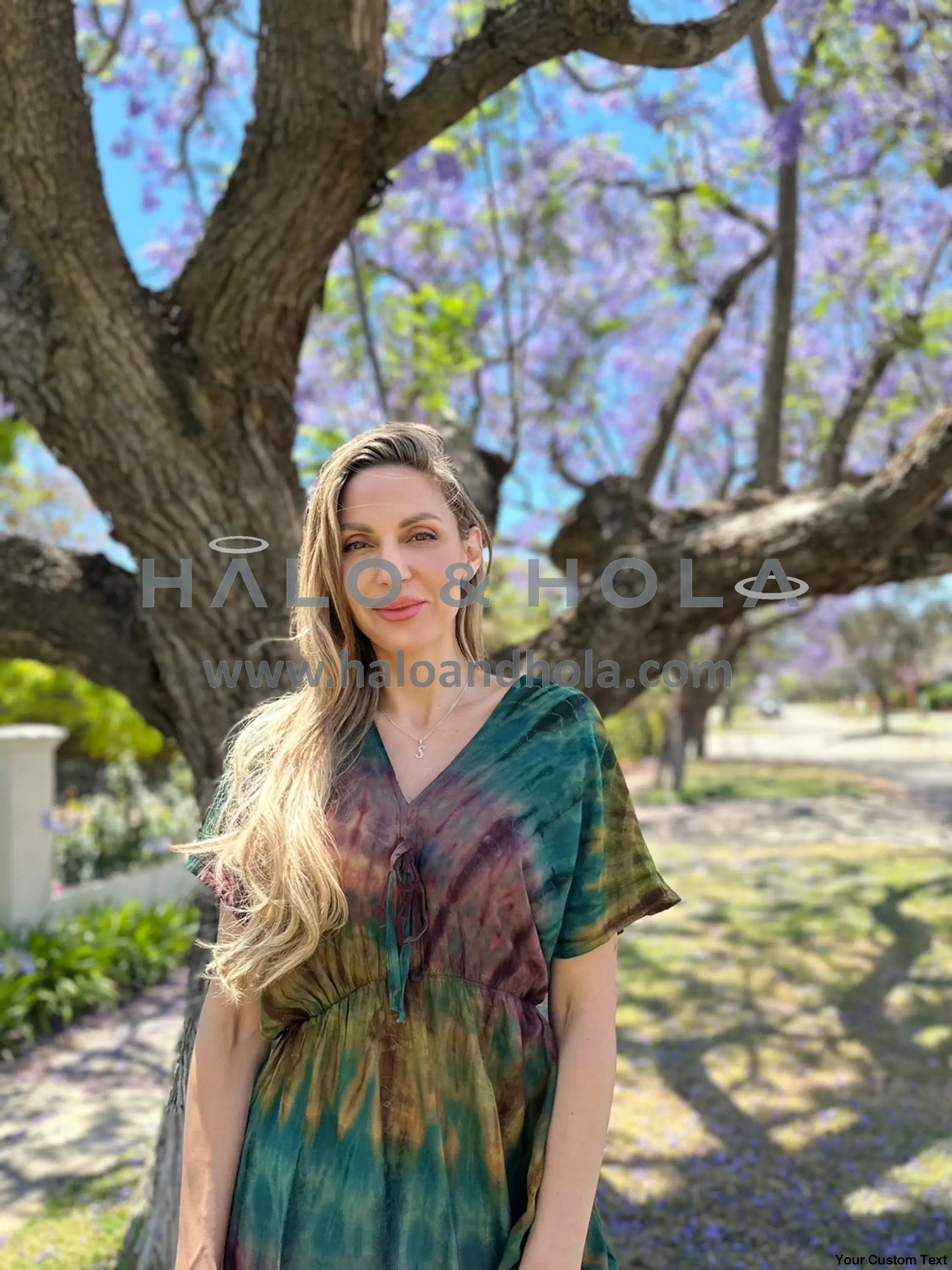 Tie-Dye Maxi Dress In Green