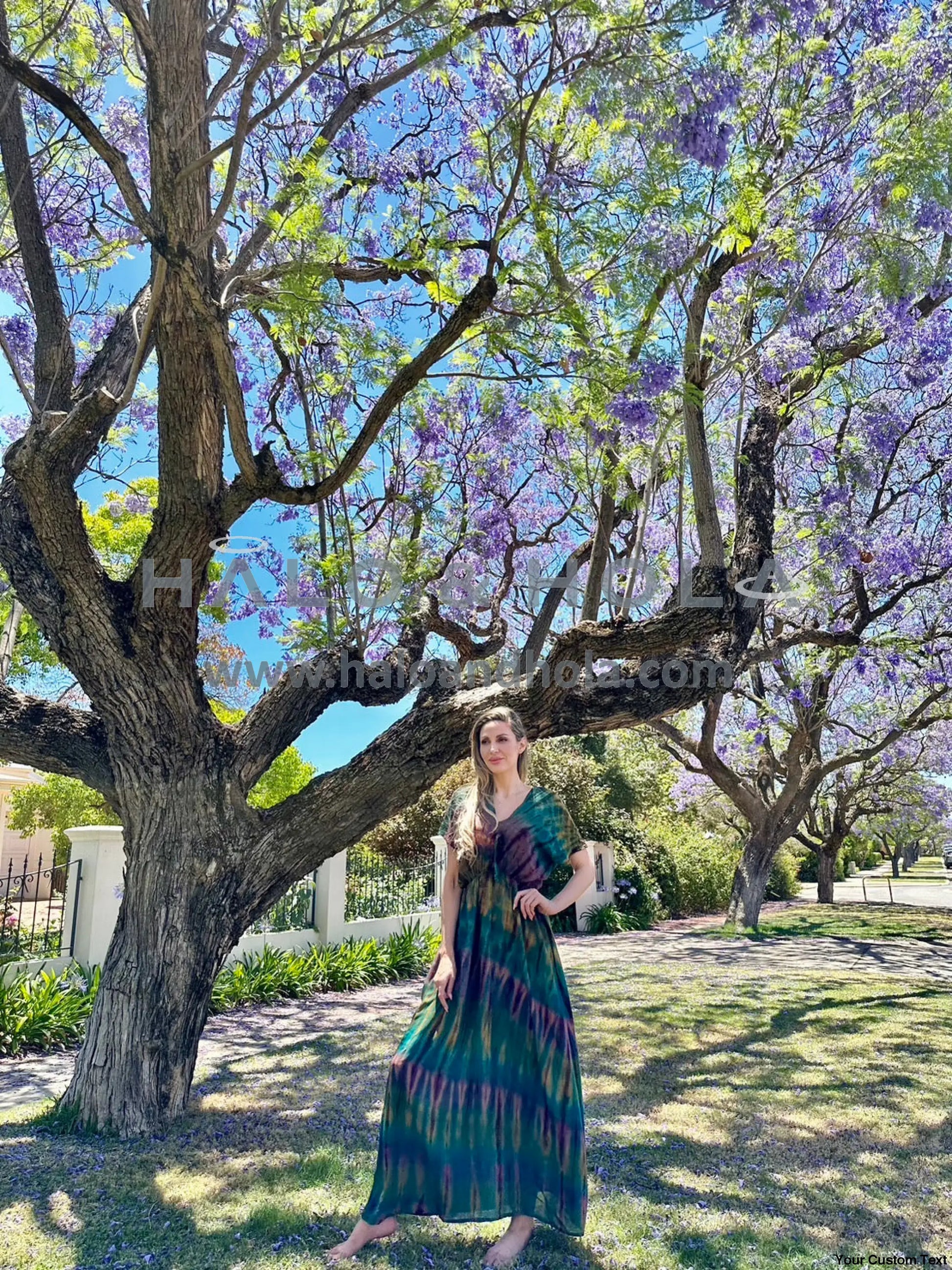 Tie-Dye Maxi Dress In Green