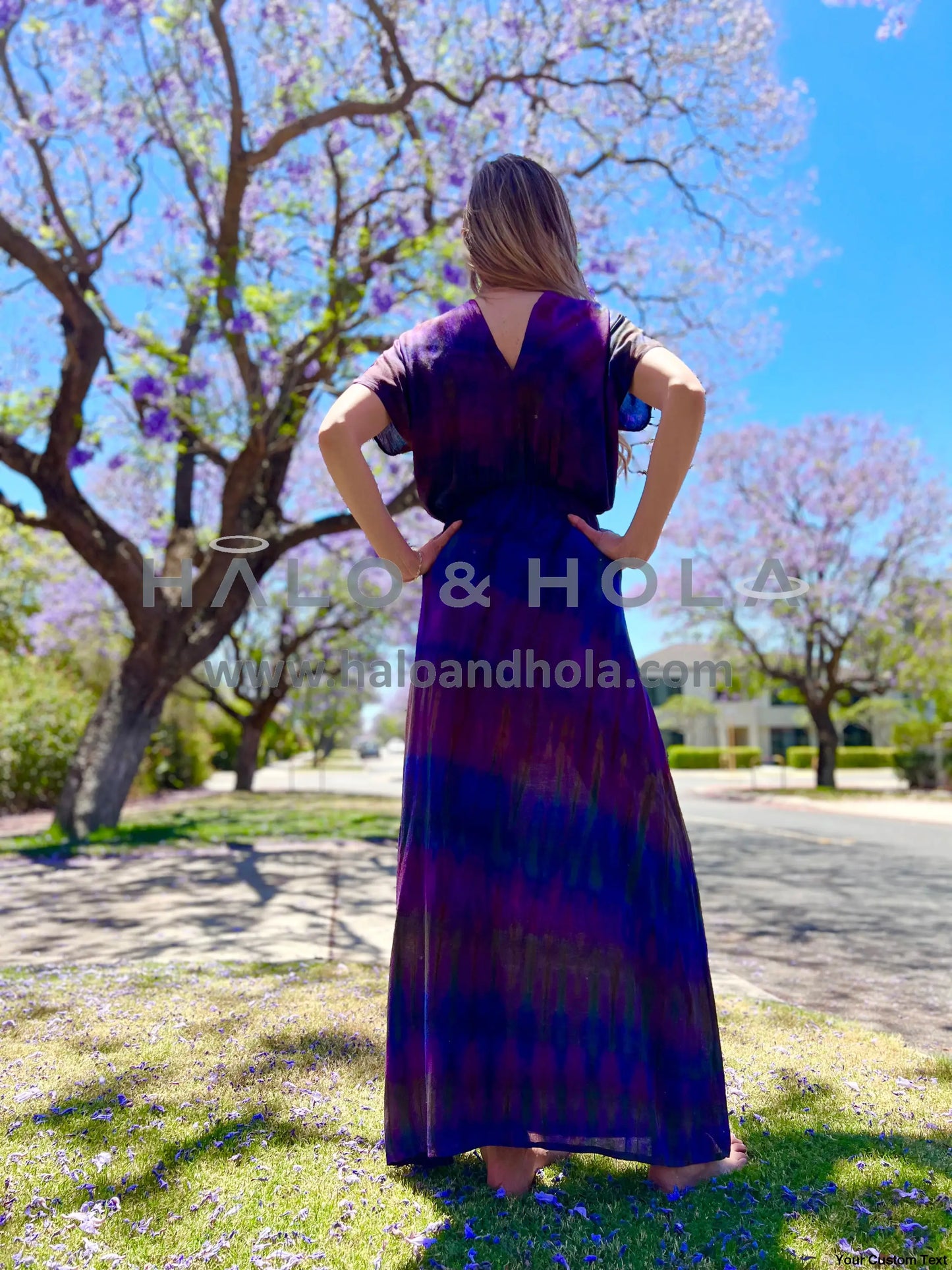 Tie-Dye Maxi Dress In Purple