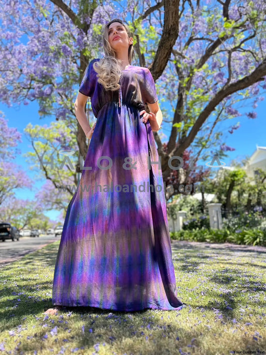 Tie-Dye Maxi Dress In Purple